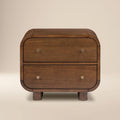 Mid-Century Modern Walnut Walnut Wood Nightstand for Bedroom