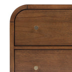 Table de chevet en noyer Mid-Century Modern pour chambre à coucher