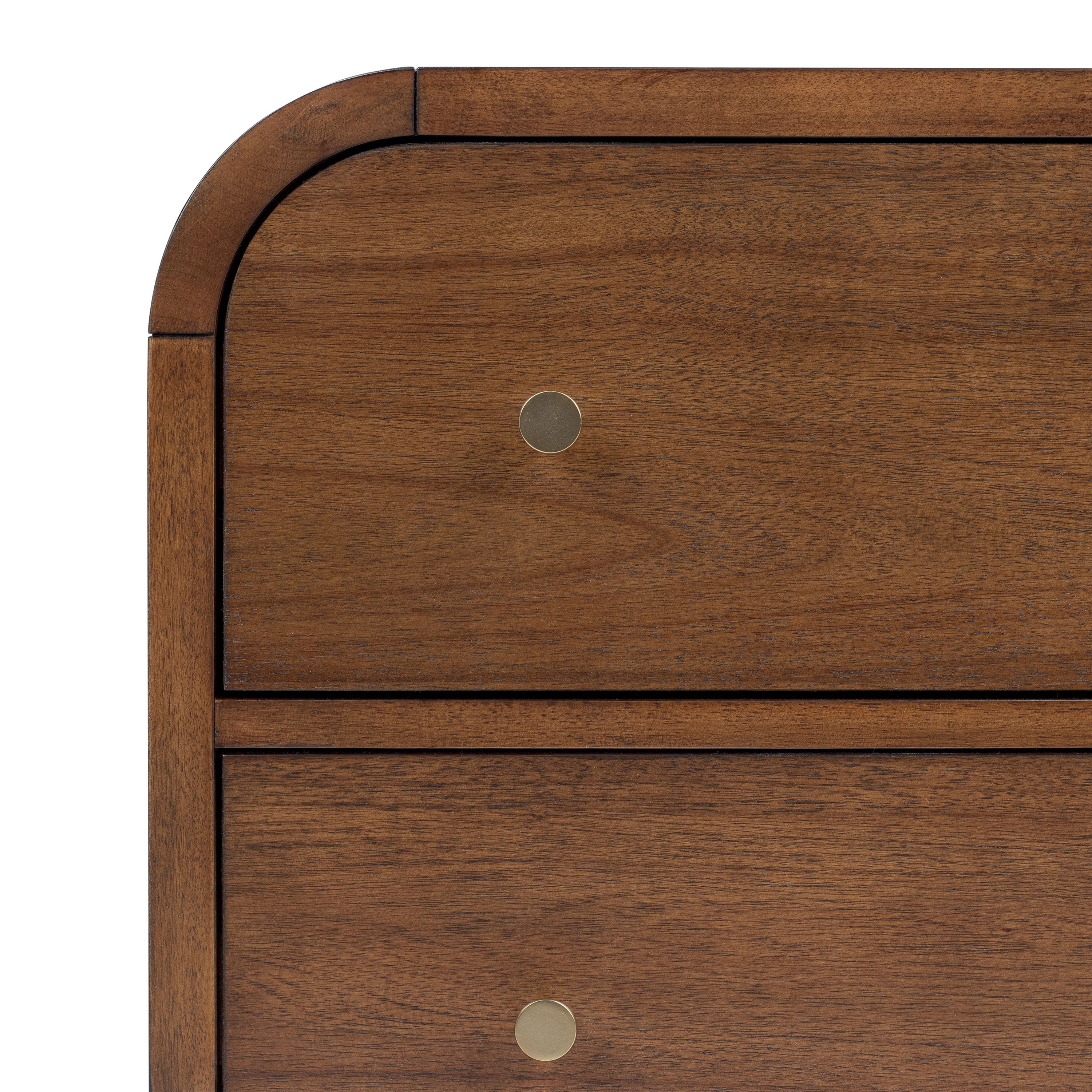 Mid-Century Modern Walnut Walnut Wood Nightstand for Bedroom