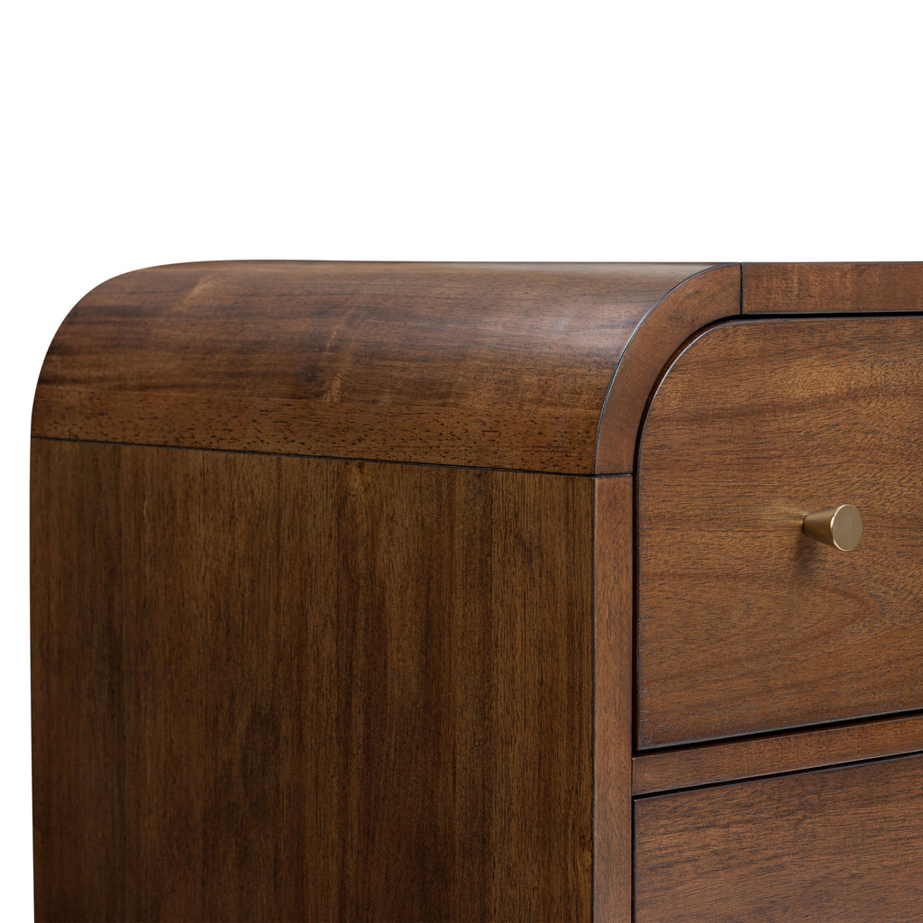 Mid-Century Modern Walnut Walnut Wood Nightstand for Bedroom