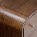 Table de chevet en noyer Mid-Century Modern pour chambre à coucher