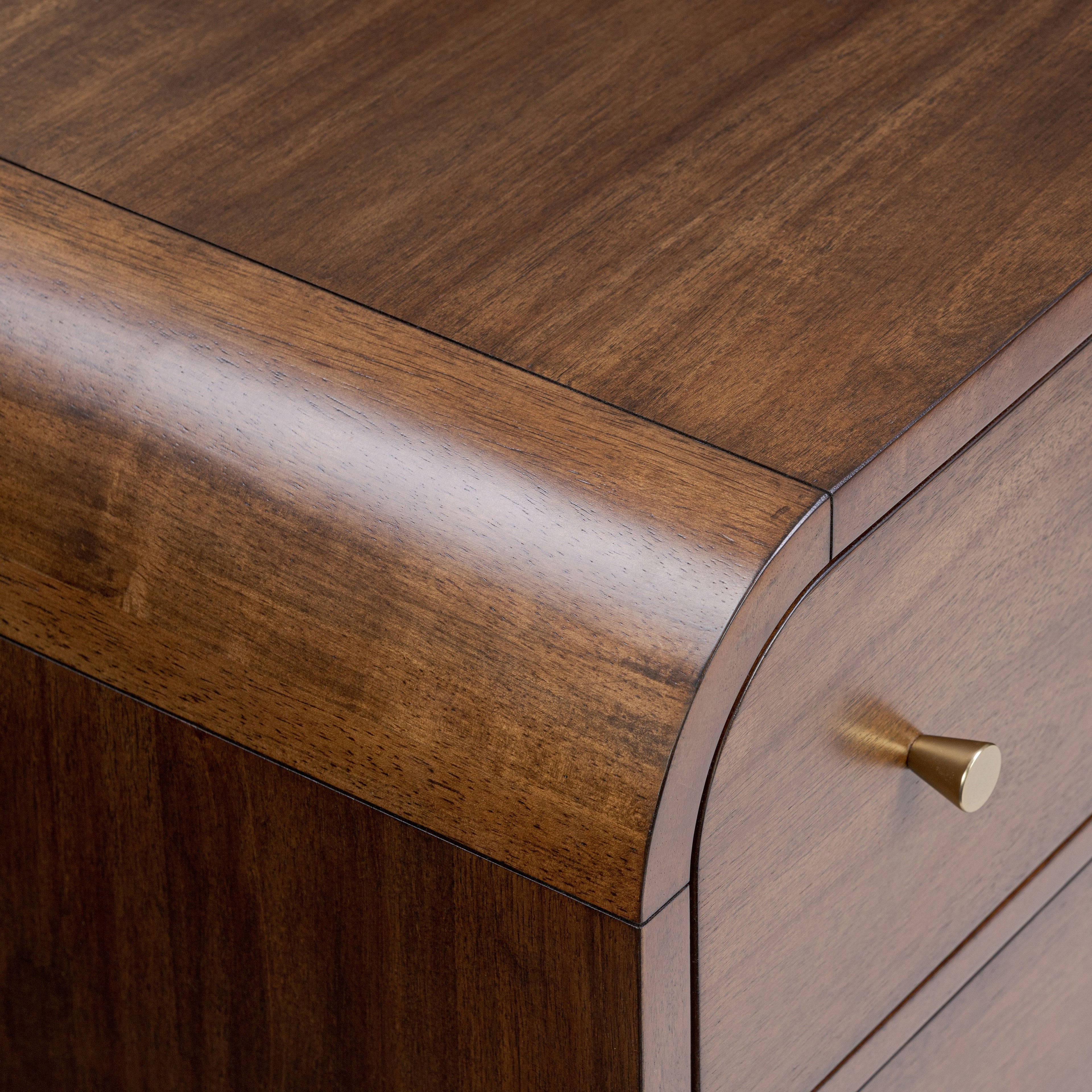 Mid-Century Modern Walnut Walnut Wood Nightstand for Bedroom