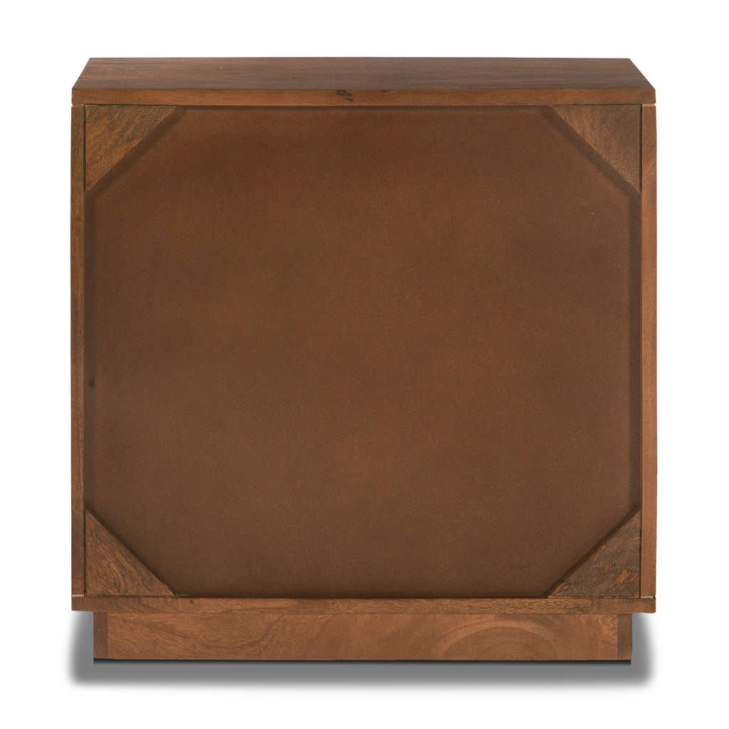 Modern Black Nightstand with Kiln-Dried Wood Frame for Bedroom