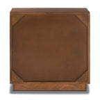 Table de chevet noire moderne avec cadre en bois séché au four pour chambre à coucher