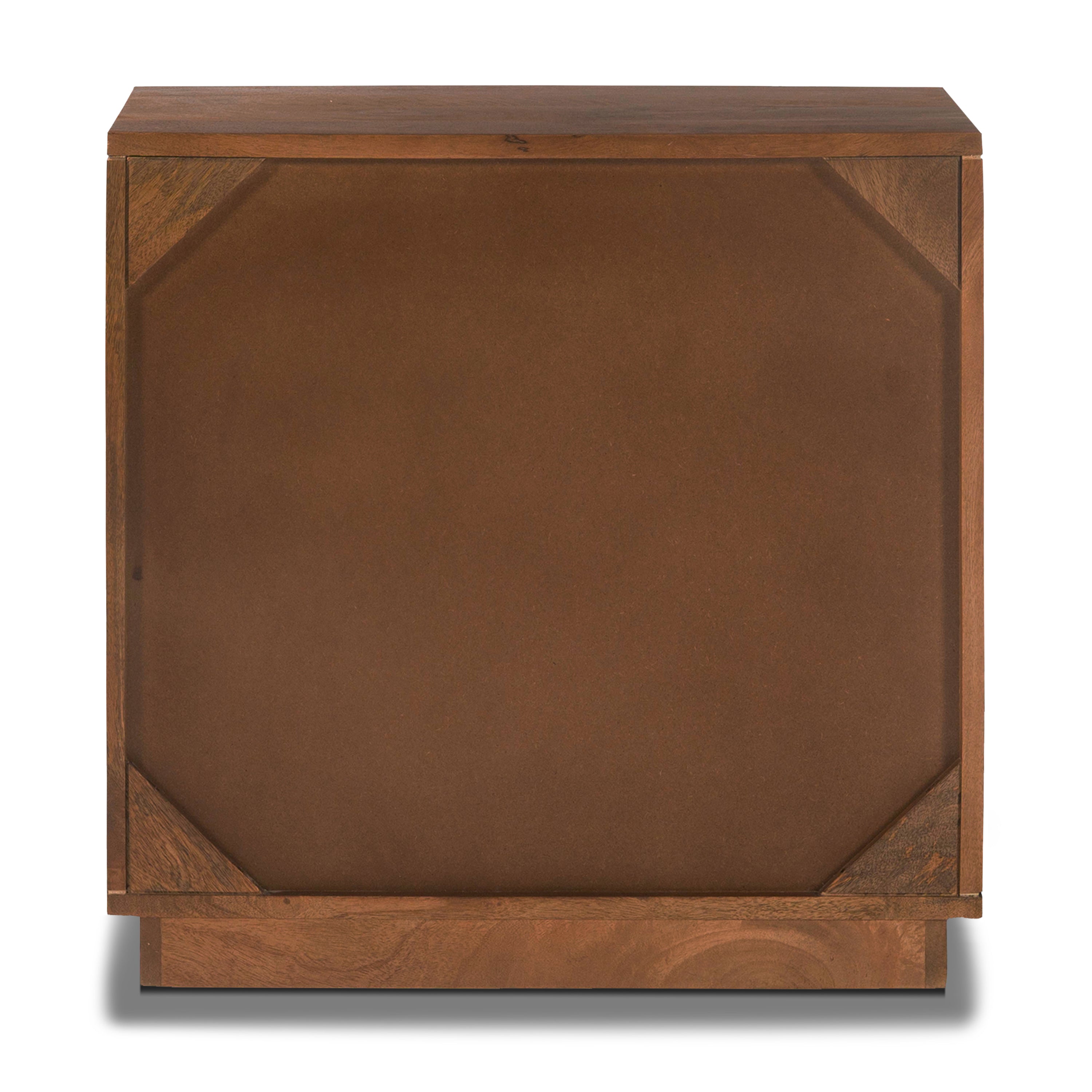 Modern Black Nightstand with Kiln-Dried Wood Frame for Bedroom