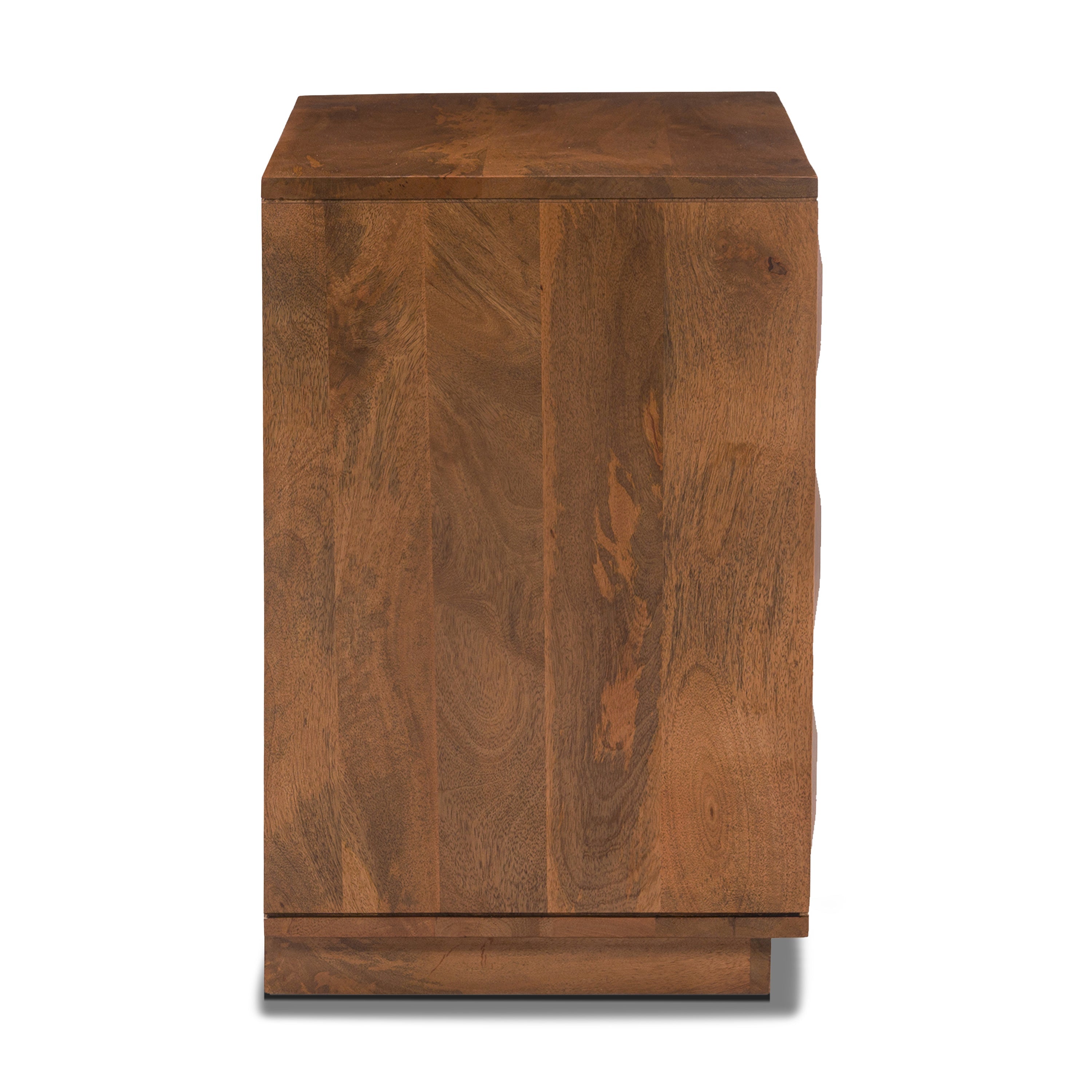Modern English Walnut Walnut Wood Nightstand with Kiln-Dried Wood