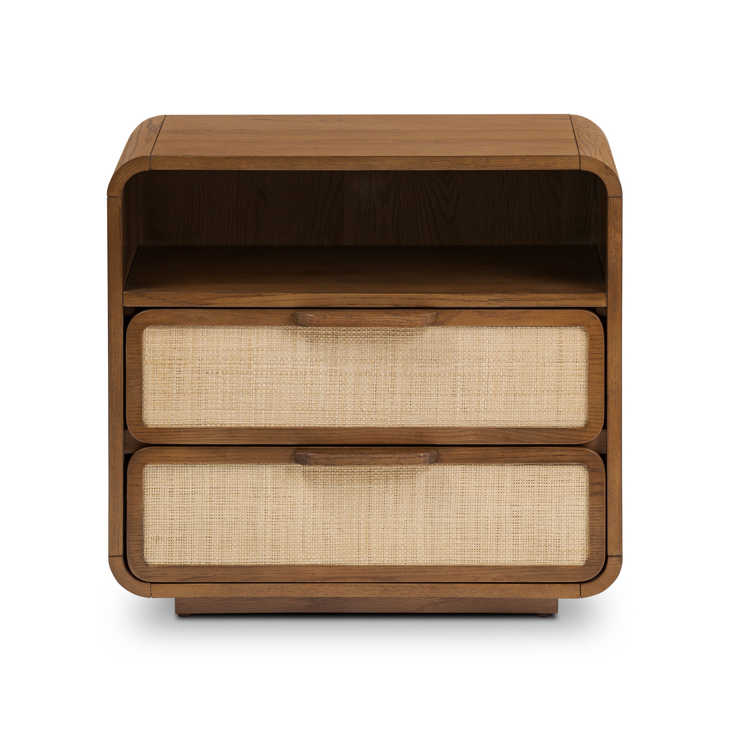 Modern Reposado Oak Oak Wood Nightstand for Bedroom