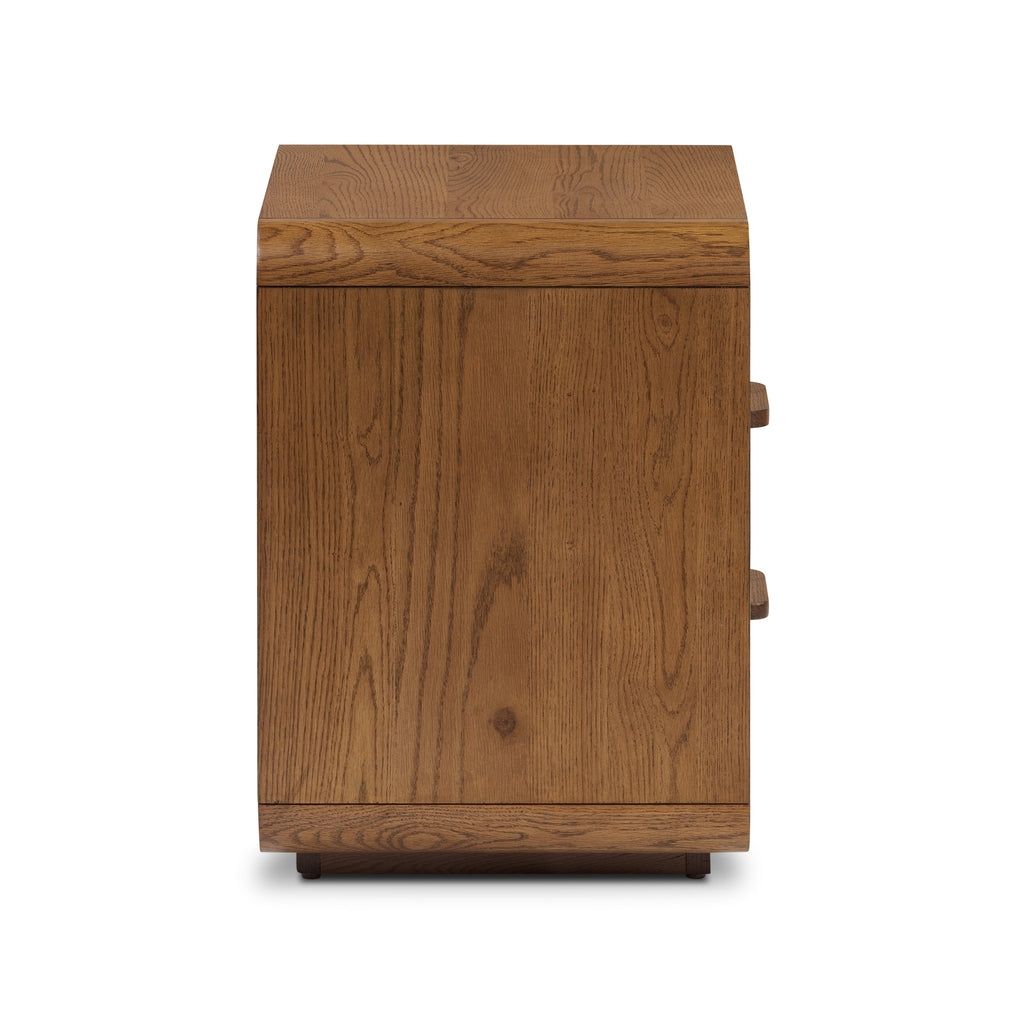 Modern Reposado Oak Oak Wood Nightstand for Bedroom