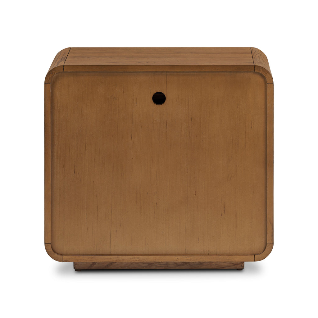Modern Reposado Oak Oak Wood Nightstand for Bedroom