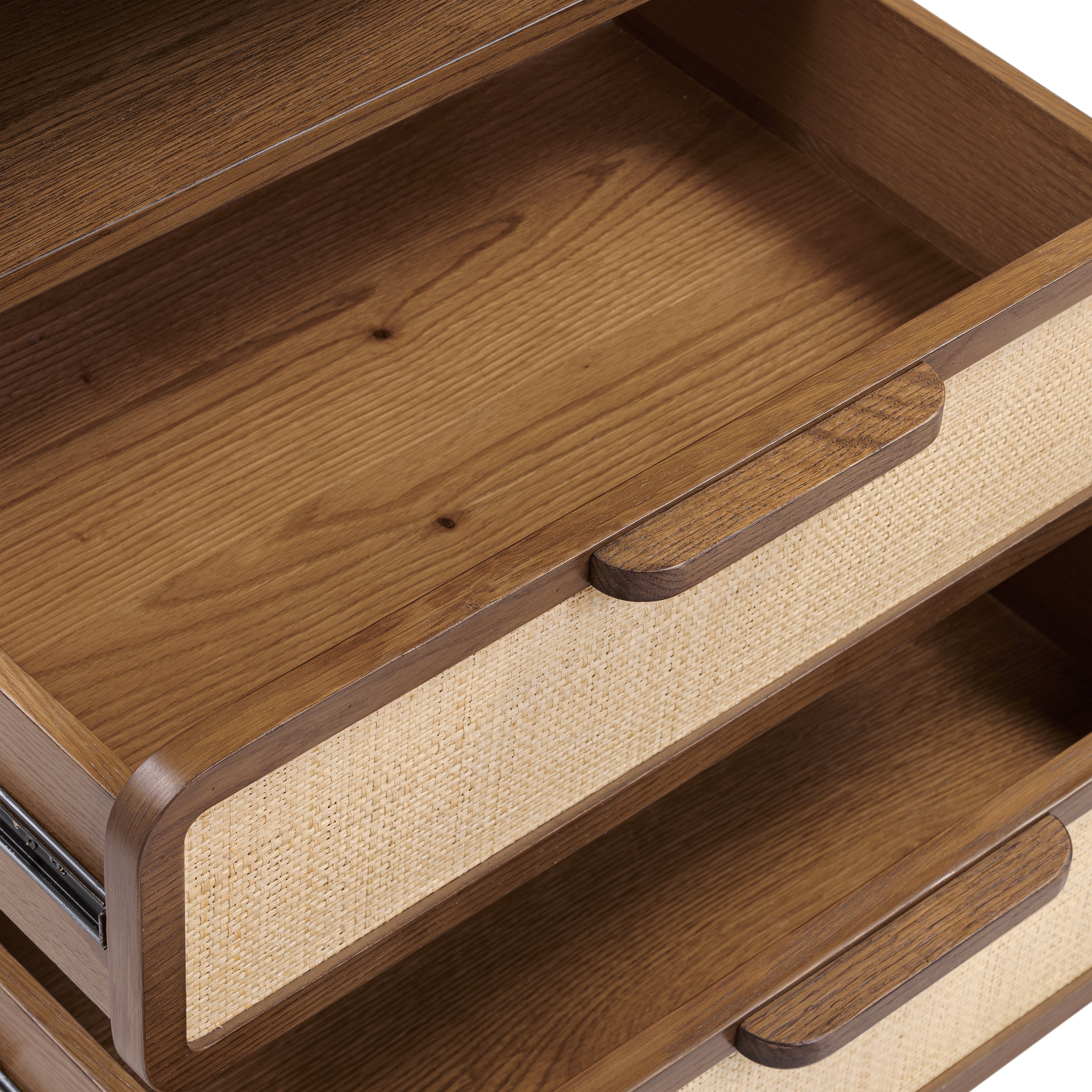 Modern Reposado Oak Oak Wood Nightstand for Bedroom