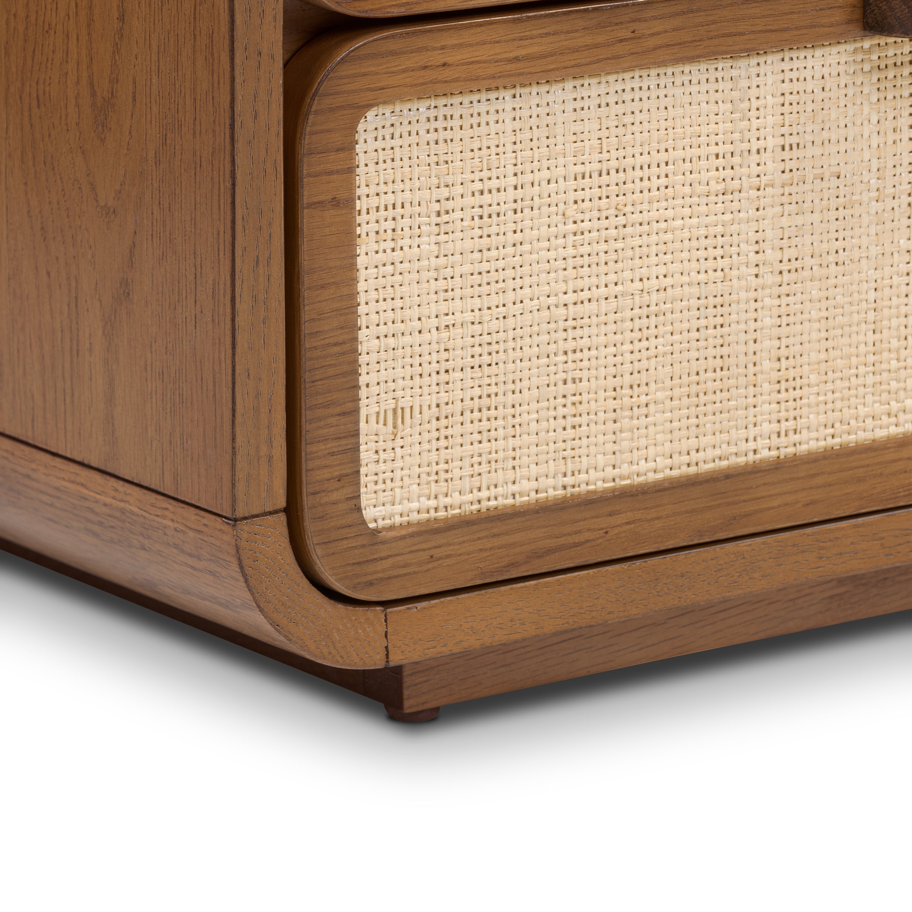 Modern Reposado Oak Oak Wood Nightstand for Bedroom