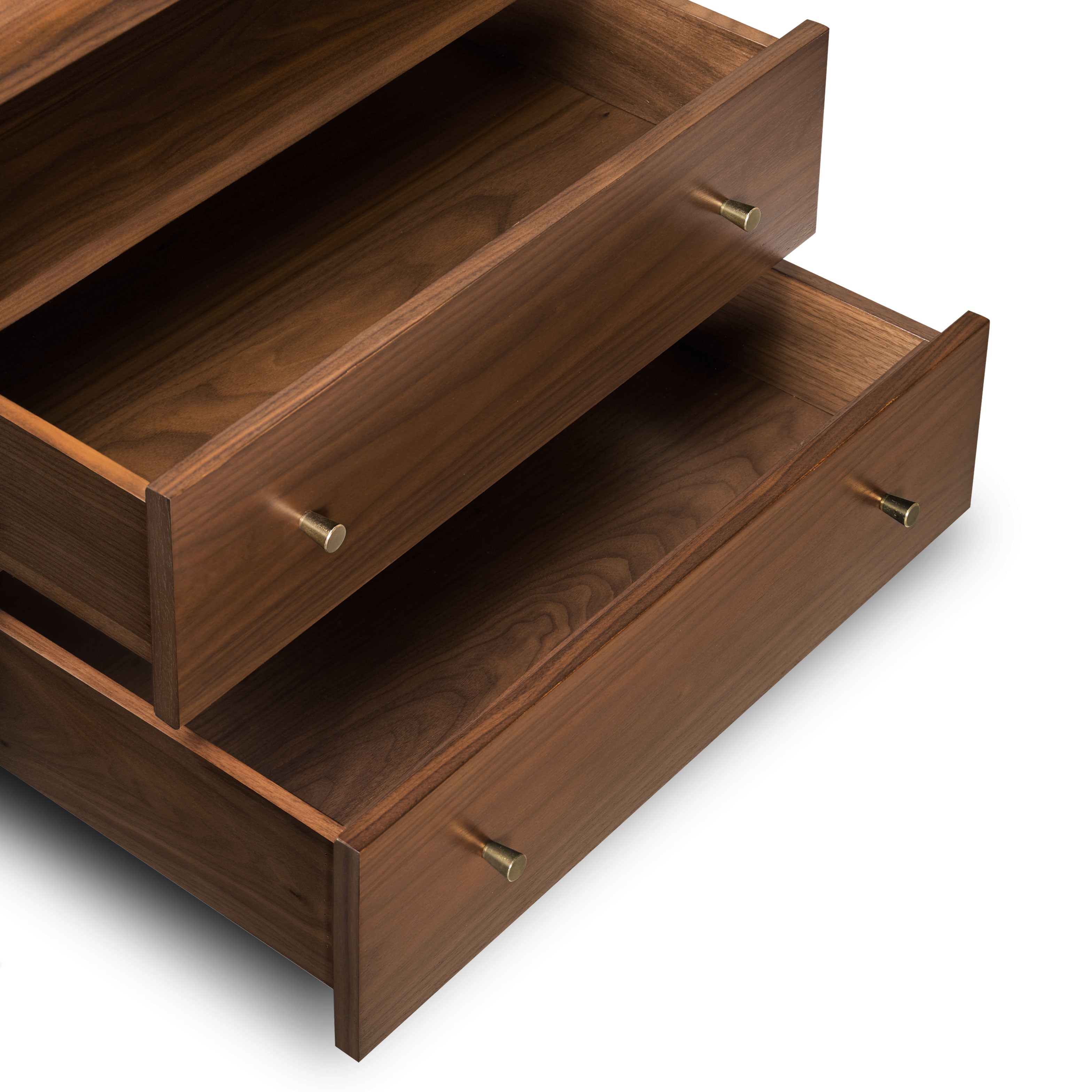Modern Walnut Walnut Wood Nightstand with Solid Walnut Frame