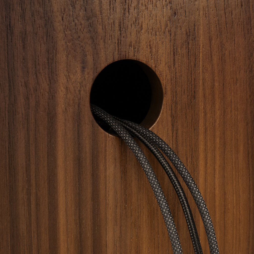 Modern Walnut Walnut Wood Nightstand with Solid Walnut Frame