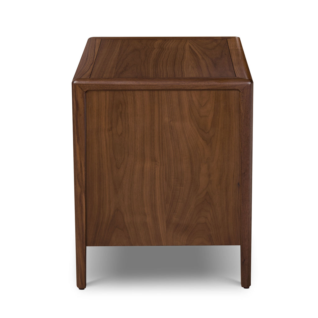 Modern Walnut Walnut Wood Nightstand with Solid Walnut Frame