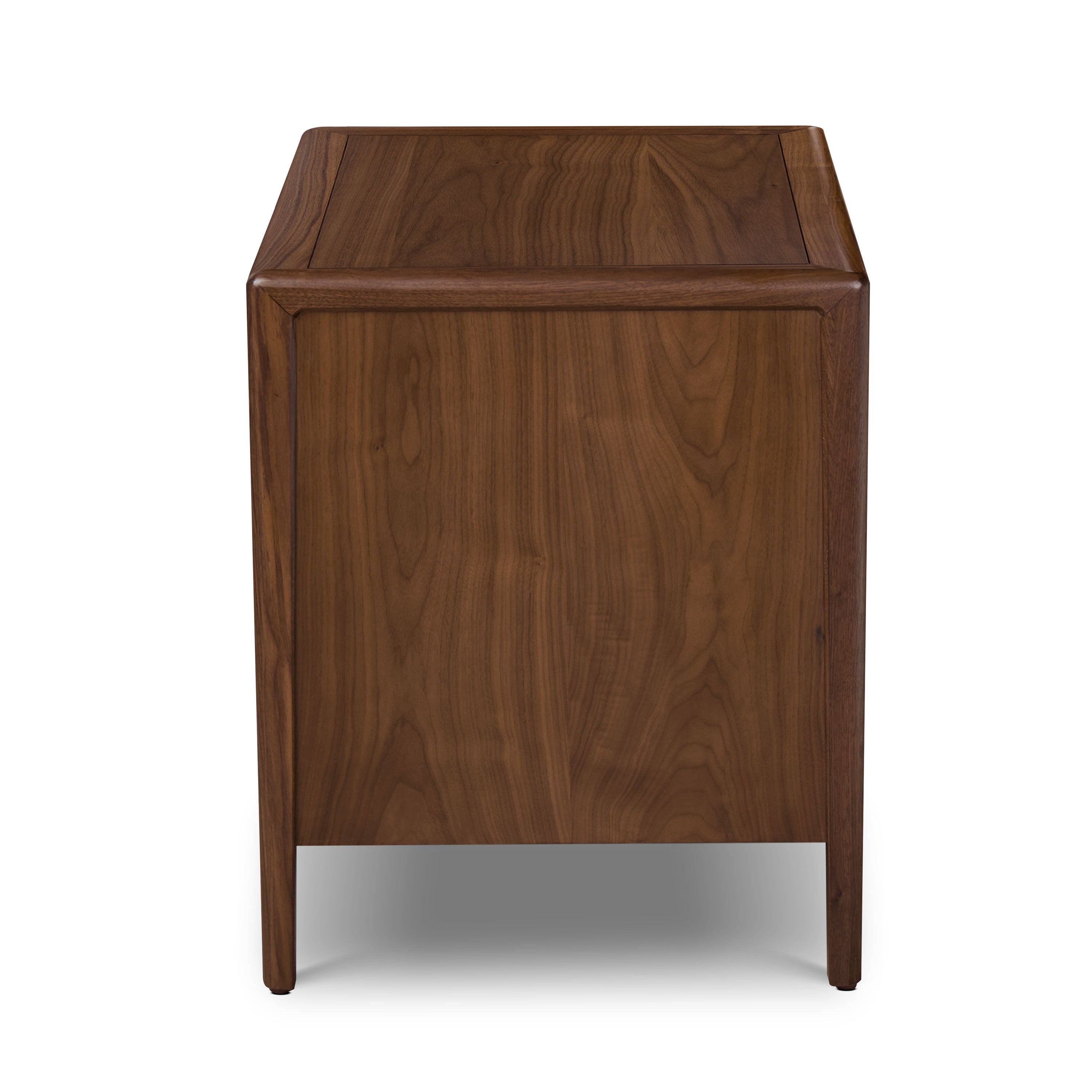 Modern Walnut Walnut Wood Nightstand with Solid Walnut Frame