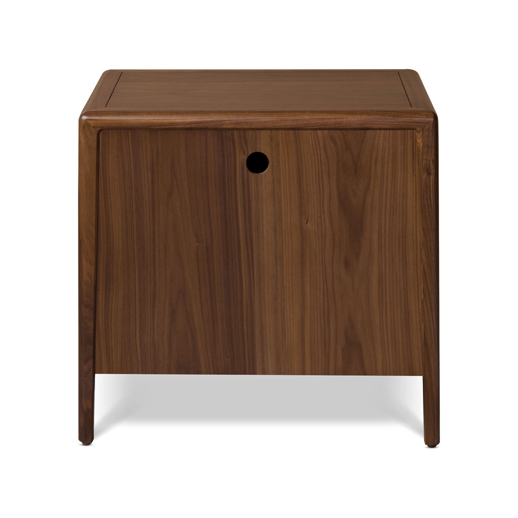 Modern Walnut Walnut Wood Nightstand with Solid Walnut Frame