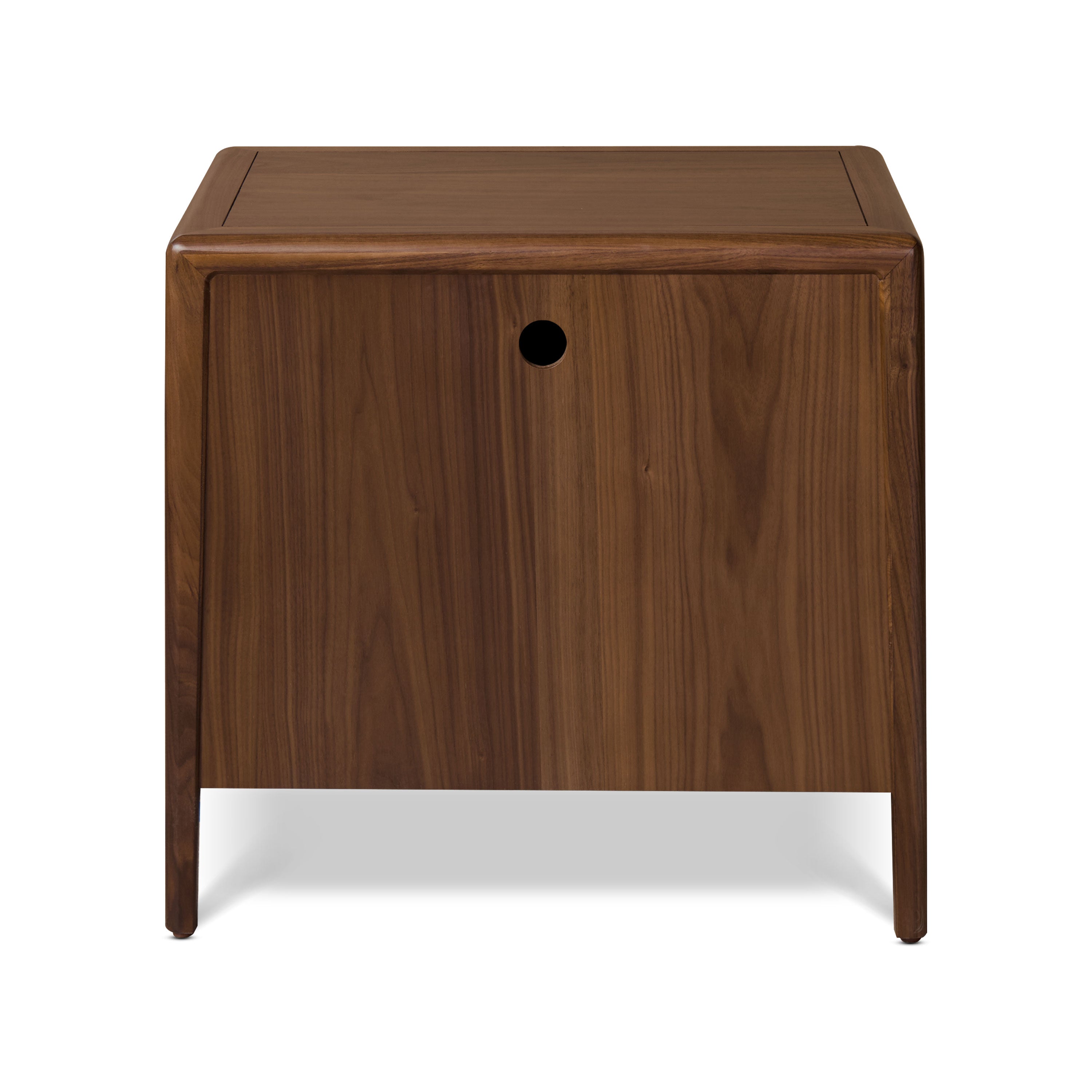 Modern Walnut Walnut Wood Nightstand with Solid Walnut Frame