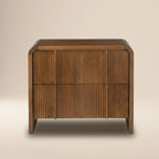 Table de chevet moderne en bois de noyer séché au four
