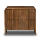 Table de chevet moderne en bois de noyer séché au four