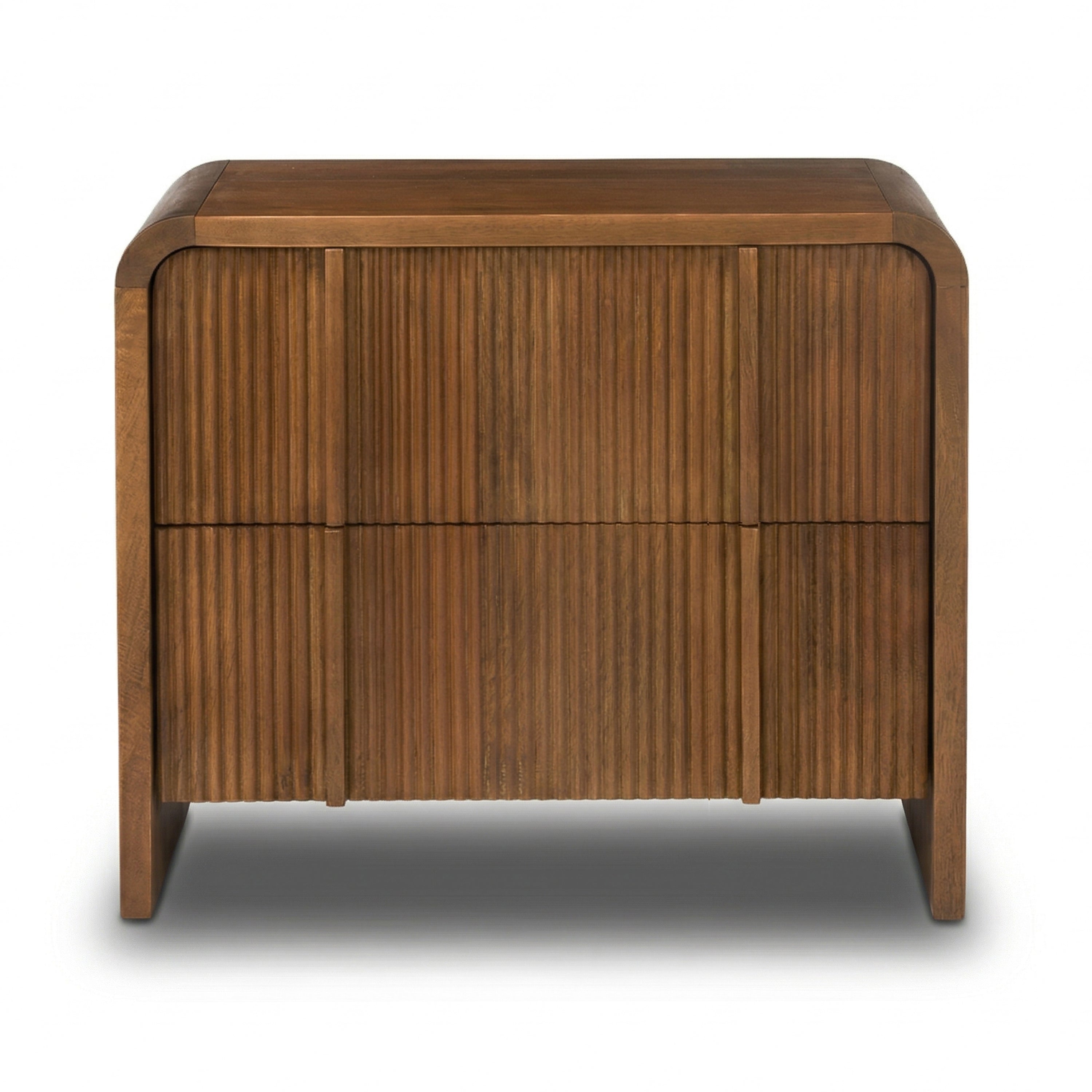 Modern English Walnut Walnut Wood Nightstand with Kiln-Dried Wood