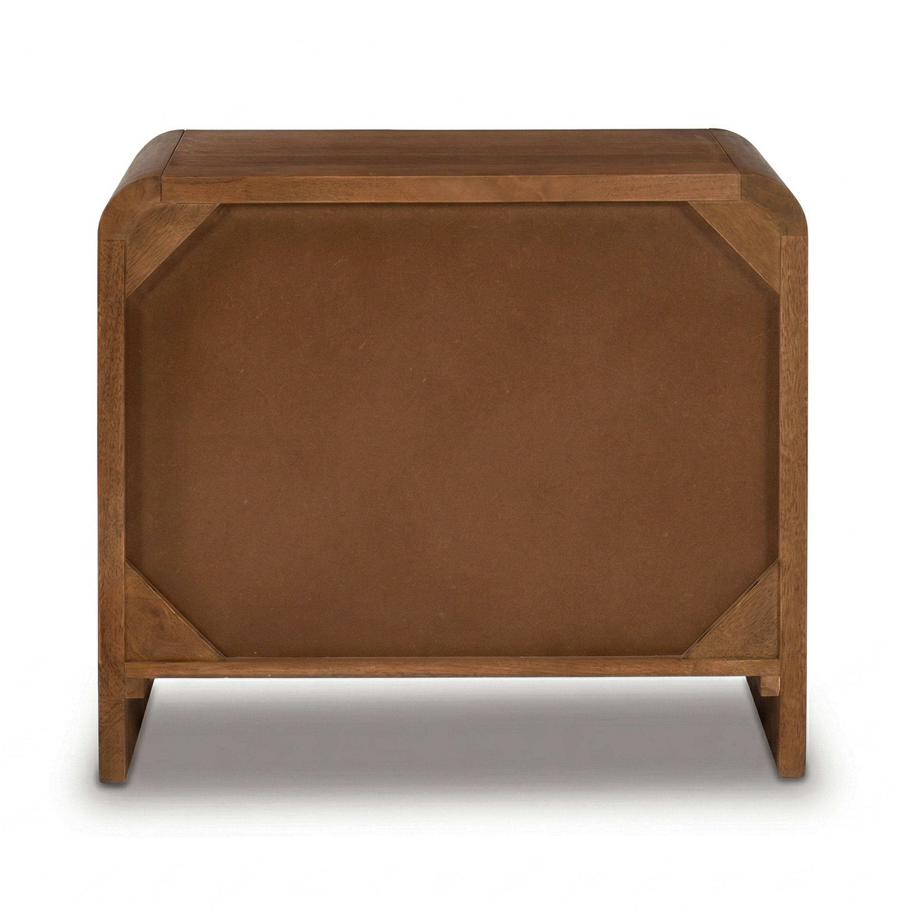 Modern English Walnut Walnut Wood Nightstand with Kiln-Dried Wood
