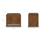 Table de chevet moderne en bois de noyer séché au four