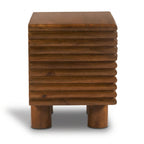 Table de chevet moderne en noyer avec cadre en bois séché au four