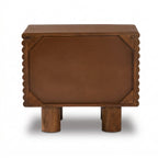 Table de chevet moderne en noyer avec cadre en bois séché au four