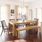 Chaise de salle à manger noire moderne avec cadre en bois séché au four pour la salle à manger
