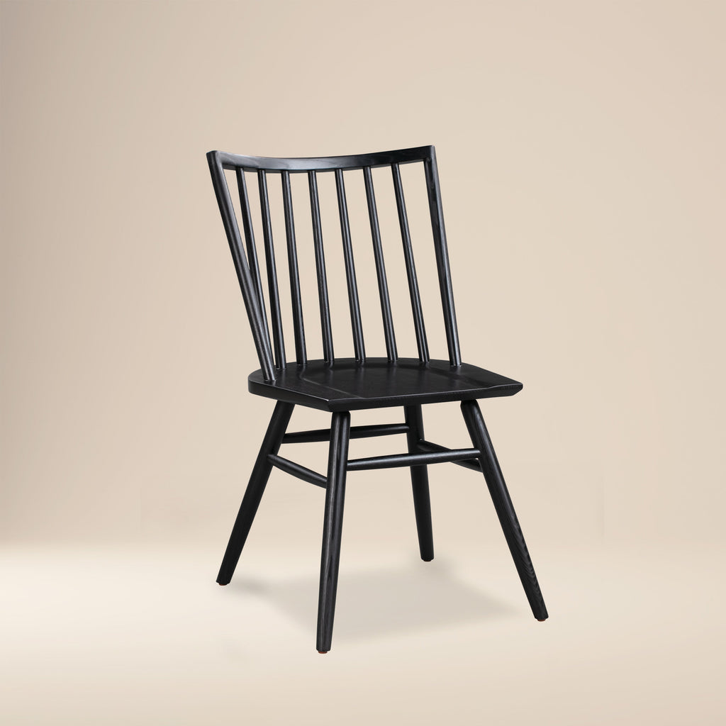 Modern Black Dining Chair with Kiln-Dried Wood Frame for Dining Room