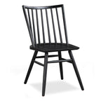 Chaise de salle à manger noire moderne avec cadre en bois séché au four pour la salle à manger