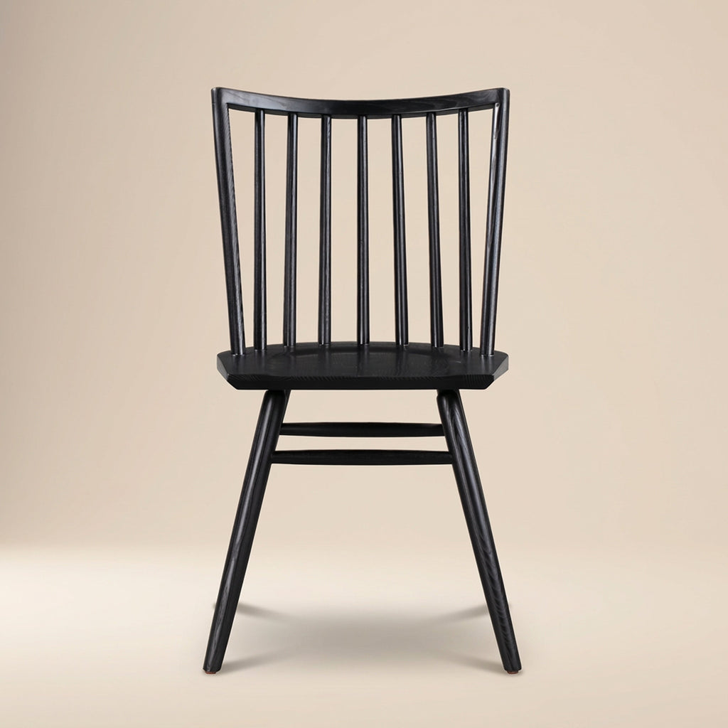 Modern Black Dining Chair with Kiln-Dried Wood Frame for Dining Room