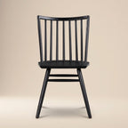 Chaise de salle à manger noire moderne avec cadre en bois séché au four pour la salle à manger