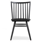 Chaise de salle à manger noire moderne avec cadre en bois séché au four pour la salle à manger