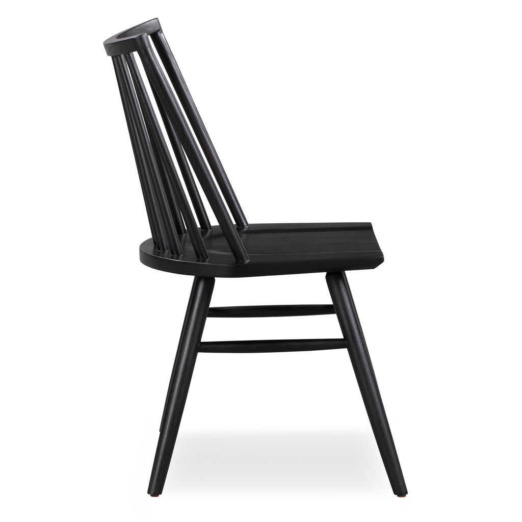 Modern Black Dining Chair with Kiln-Dried Wood Frame for Dining Room