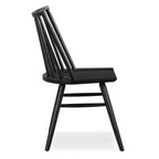 Chaise de salle à manger noire moderne avec cadre en bois séché au four pour la salle à manger