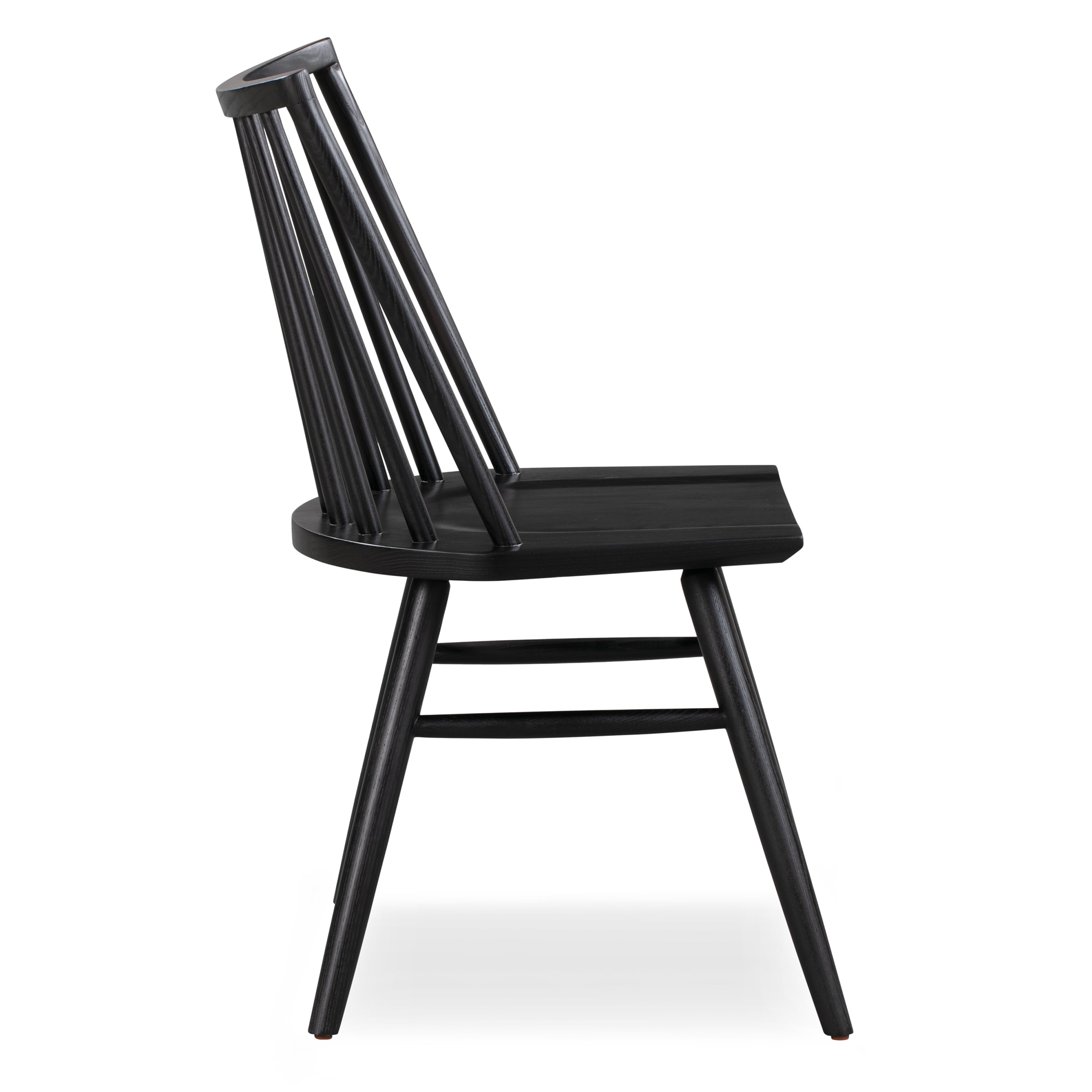 Modern Black Dining Chair with Kiln-Dried Wood Frame for Dining Room