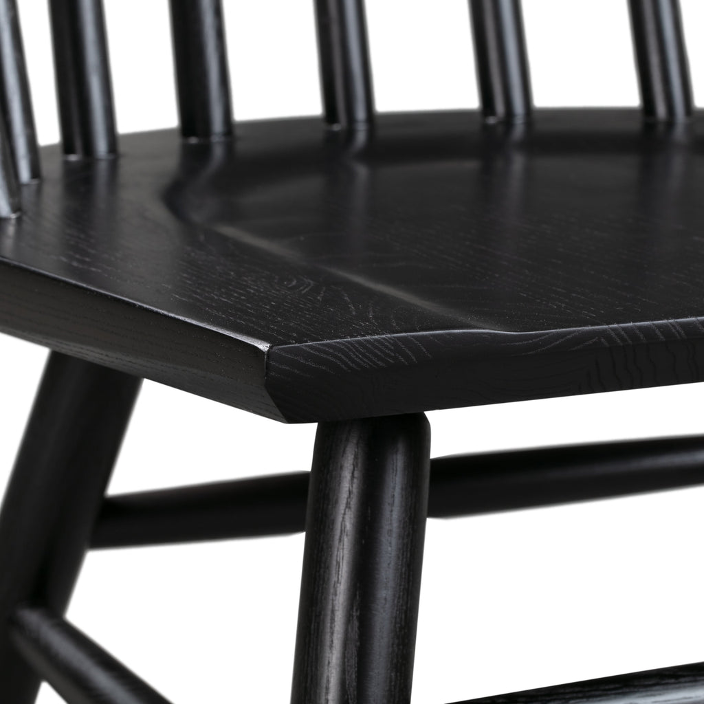 Modern Black Dining Chair with Kiln-Dried Wood Frame for Dining Room