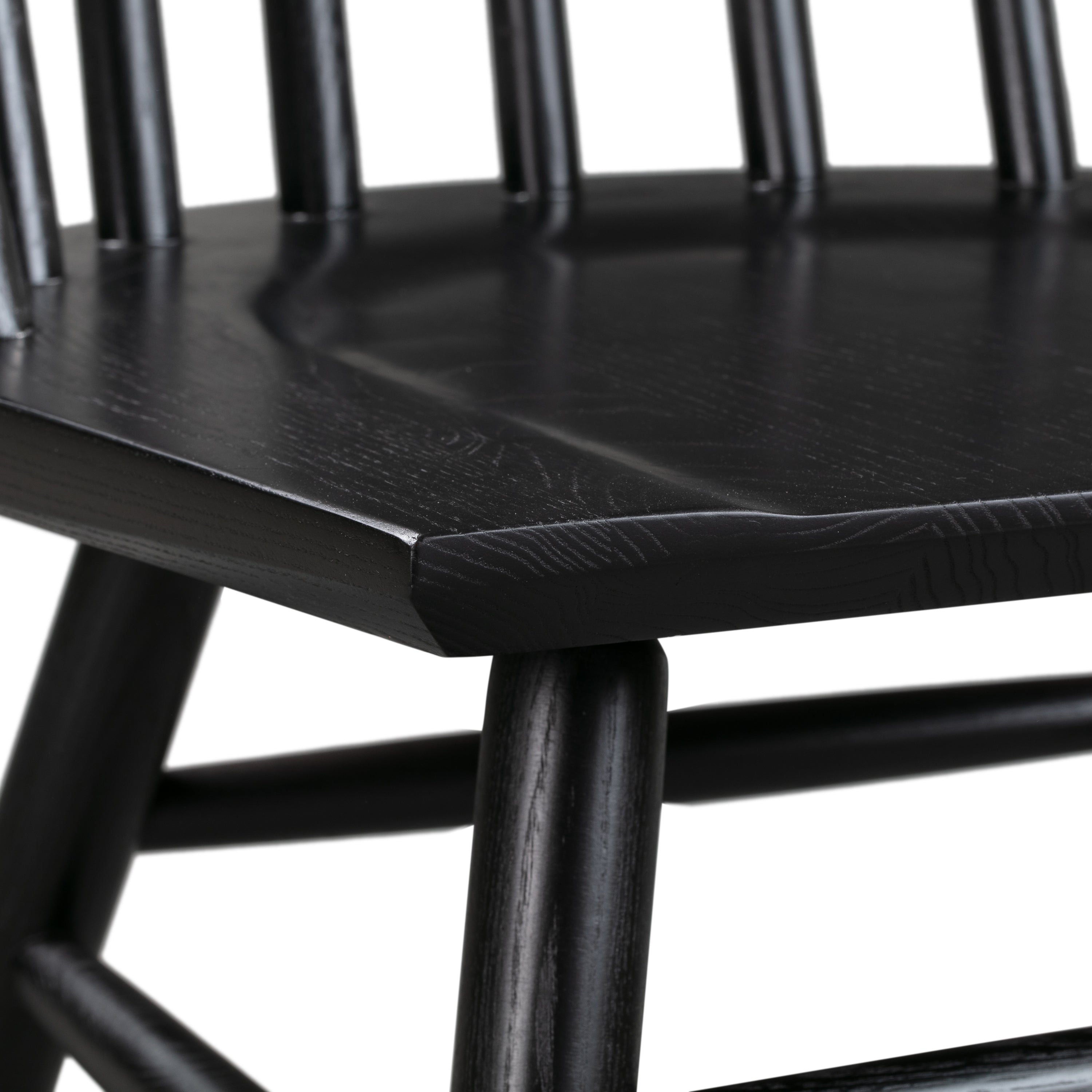 Modern Black Dining Chair with Kiln-Dried Wood Frame for Dining Room