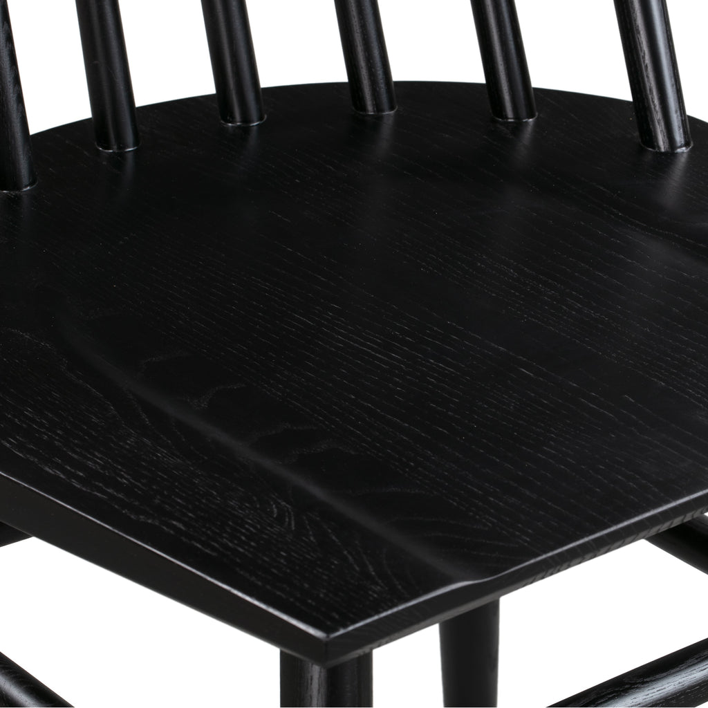 Modern Black Dining Chair with Kiln-Dried Wood Frame for Dining Room