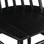 Chaise de salle à manger noire moderne avec cadre en bois séché au four pour la salle à manger