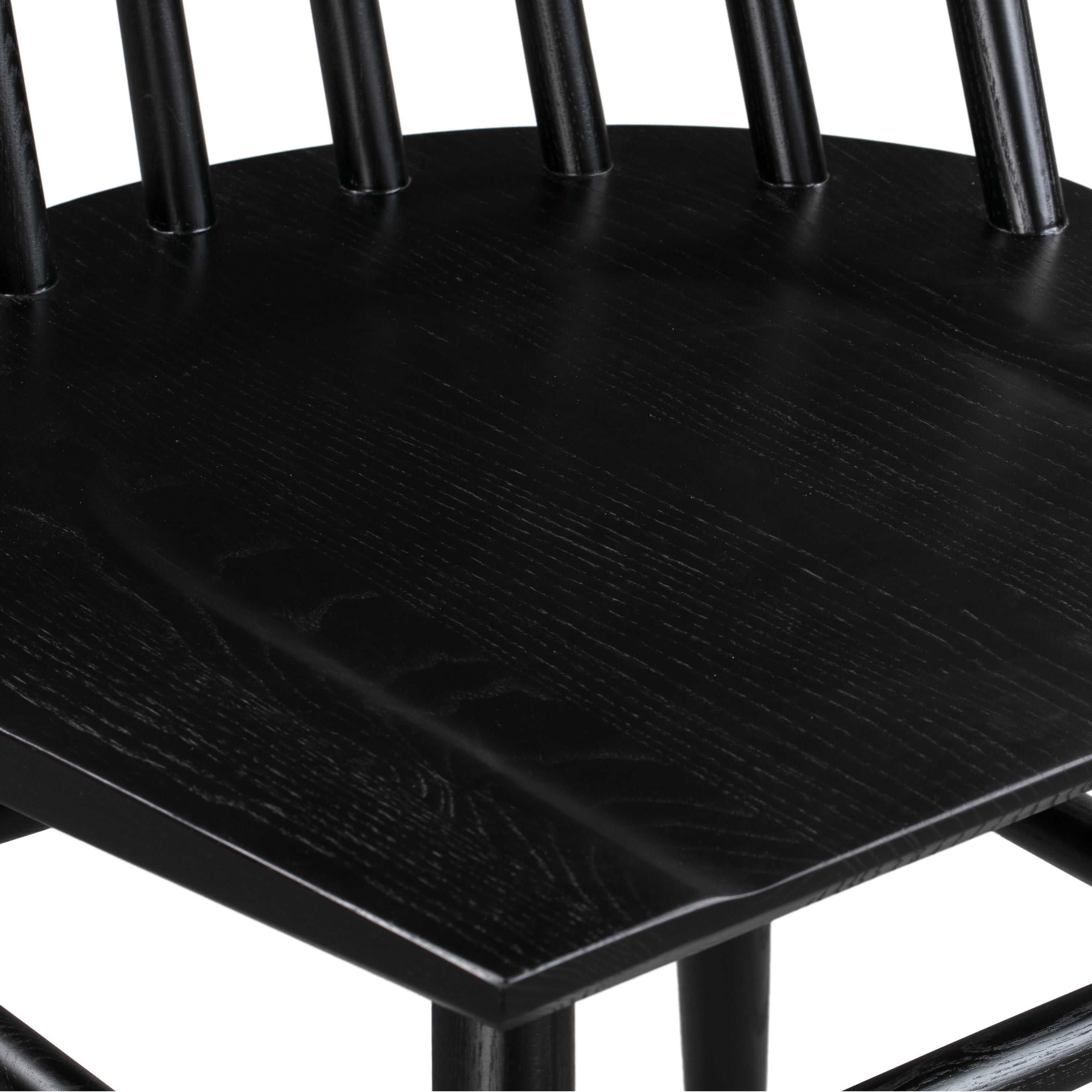 Modern Black Dining Chair with Kiln-Dried Wood Frame for Dining Room