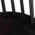 Chaise de salle à manger noire moderne avec cadre en bois séché au four pour la salle à manger
