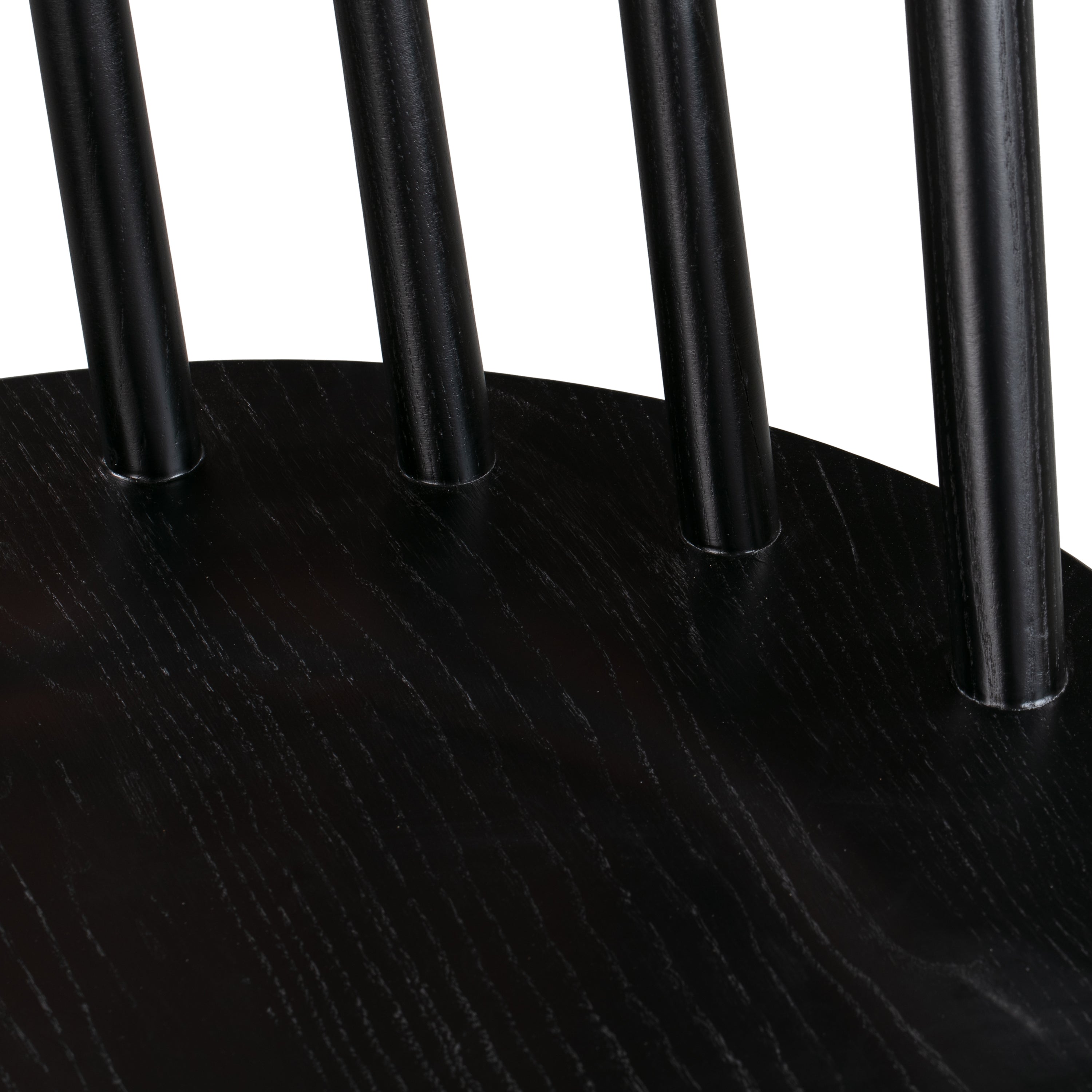 Modern Black Dining Chair with Kiln-Dried Wood Frame for Dining Room