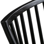 Chaise de salle à manger noire moderne avec cadre en bois séché au four pour la salle à manger
