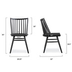 Chaise de salle à manger noire moderne avec cadre en bois séché au four pour la salle à manger