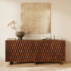Buffet en noyer moderne avec cadre en bois séché au four