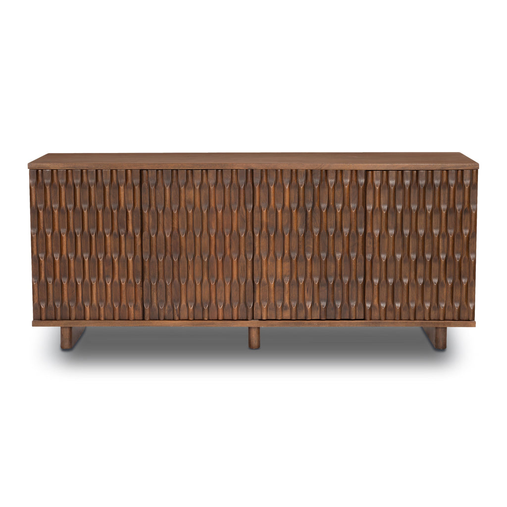 Modern English Walnut Walnut Wood Sideboard with Kiln-Dried Wood Frame