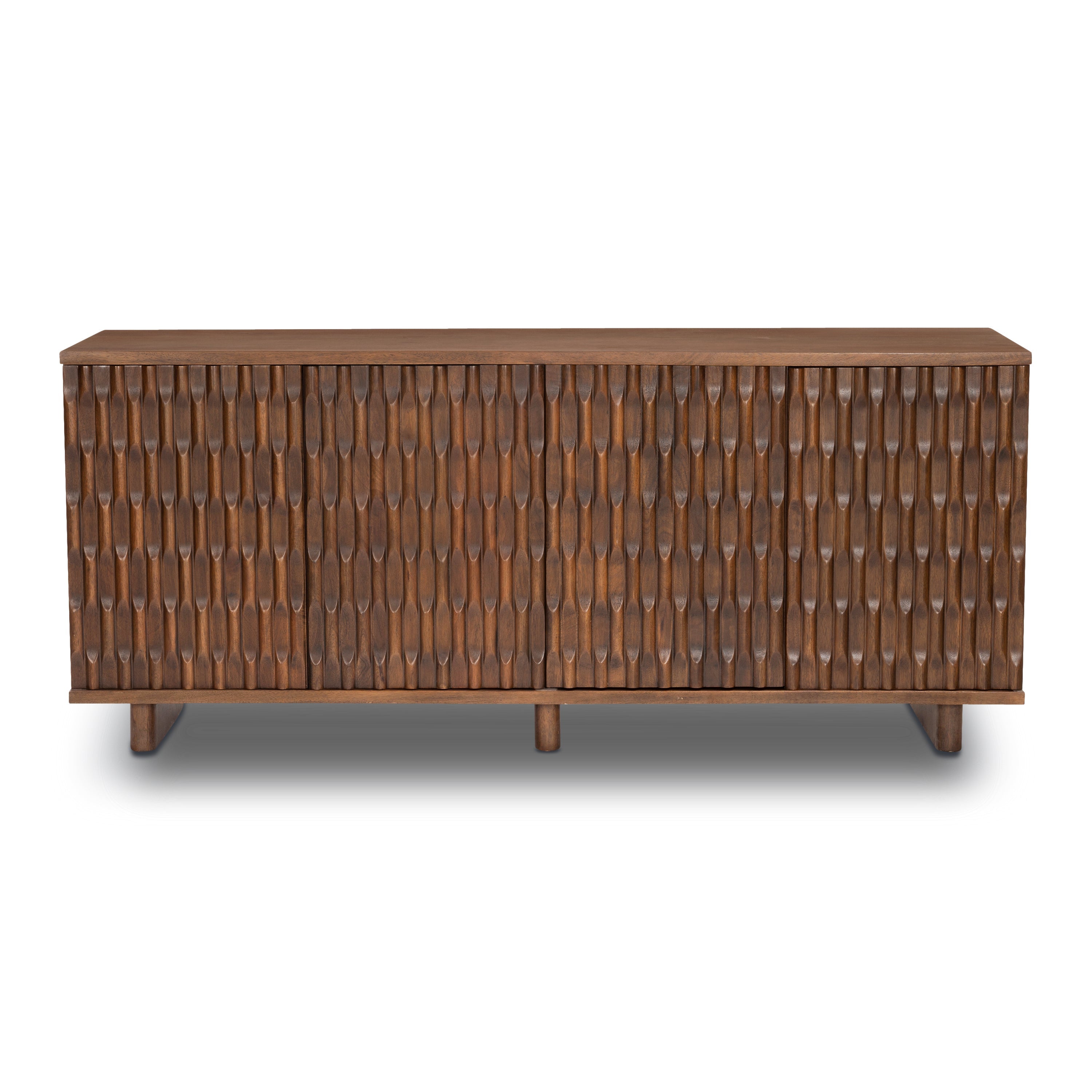 Modern English Walnut Walnut Wood Sideboard with Kiln-Dried Wood Frame