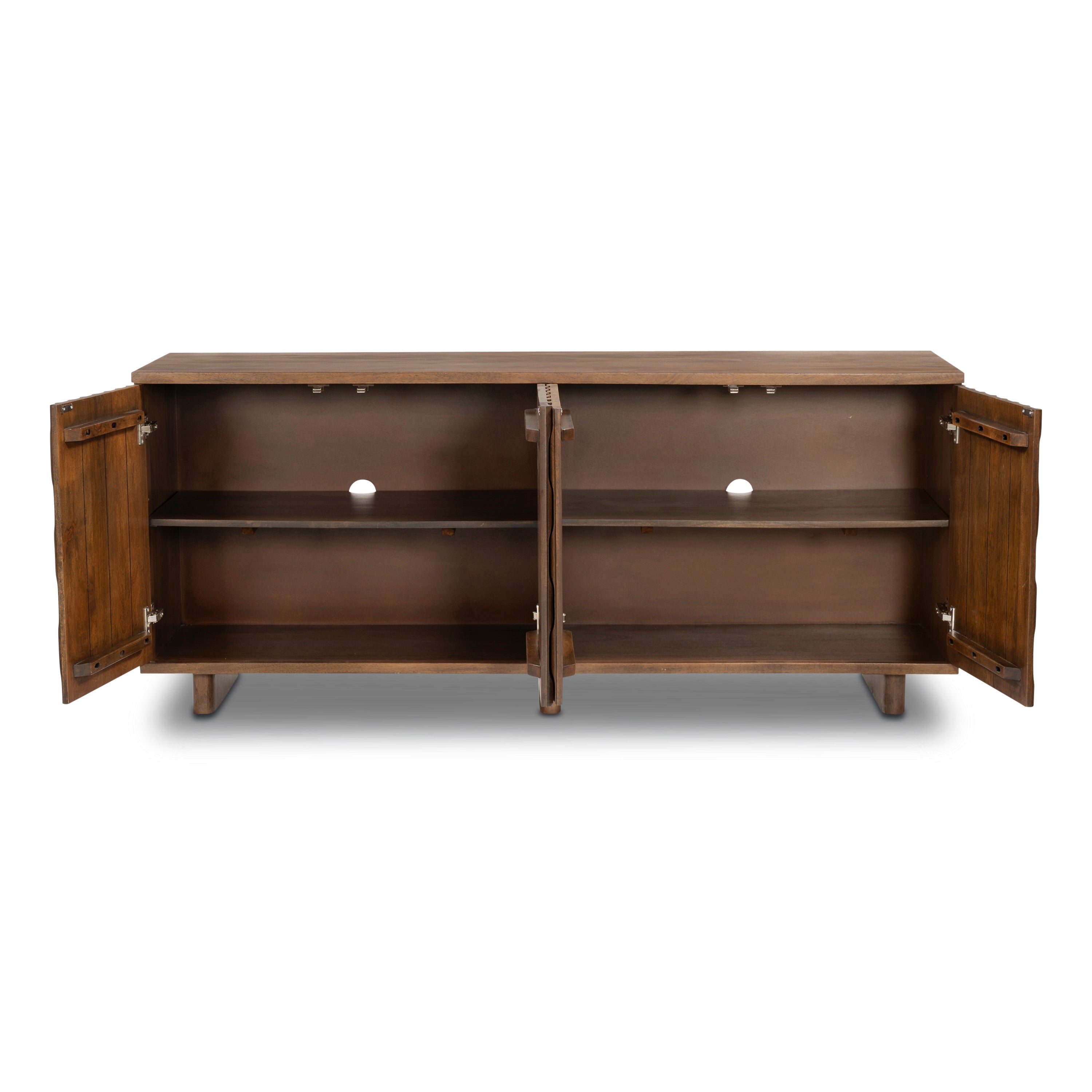 Modern English Walnut Walnut Wood Sideboard with Kiln-Dried Wood Frame